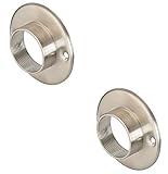 Gedotec Schrankrohrlager für Kleiderstangen Befestigung Rohrlager zum nachrüsten im Schrank | Edelstahl matt gebürstet | Schrankrohrhalter Ø 30 mm | 2 Stück - Stangen-Halterungen für Wand-Montag