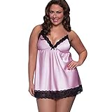 Plus Size Spitze Nachtwäsche Sexy Dessous Pyjamas Schlafanzug Versuchung Babydoll Unterwäsche Nachthemd Hosenträger Große Größen Reizw