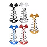 chiwanji Deckankerheringe, Fischgrät Zeltheringe Aus Aluminiumlegierung mit Federschnalle, für Camping Wandern - 76x34