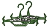 Original Tough Hook Hanger | 2er Set | Made in USA | Taktischer Kleiderbügel | Schwerlast-Mehrzweck-Schaltbügel | 90,7 kg Tragkraft | schlagfester Kunststoff für extreme Haltbarkeit | 2er-Pack (grün)