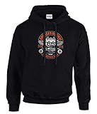 mmshop18 Hot Rod Garage Vintage Rockabilly Auto Oldtimer Kustom Route 66 Hooded Kapuzenpullover Schwarz -3424 – SW
