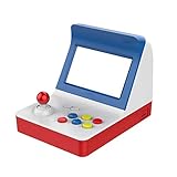 AHNUNVA Rocker Arcade-Spielekonsole, Plug & Play-Videospiele360 Grad 4,3 Zoll bunter Bildschirm wiederaufladbar kompakte interessante interaktive 3D-Spielstation Joystick-Arcade-G