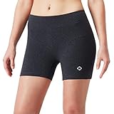 Naviskin Damen 10,2 cm Active Volleyball Shorts Training Workout Tights Kompressionsshorts, Damen, grau, Larg