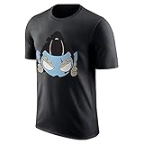 CHIMEI Jinbei ONE Piece T-Shirt für Herren, kurzärmelig Schwarz T-Shirt X-Larg