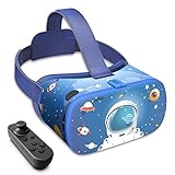 DESTEK VR Dream für Kinder Geschenk,110°FOV, Anti-Blaulicht HD Virtual Reality Headset mit Bluetooth-Fernbedienung,Lernspielzeug für 5,6,7...12 Jahre,Lernspiel für Jungen M