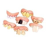WINOMO Halloween Dämon Zähne Lustige verrückte künstliche Zähne falsche Zähne Prop Spielzeug für Halloween / Ostern / Maskerade - 5 Stück / set (zufällige Form)