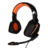 Goshyda Gaming-Headset, Professioneller, Angenehm zu Tragender Surround-Sound 3,5-mm-Kabelkopfhörer, Geeignet für PC, Laptop, Tablet, Handy, für PSP, für PS Vita, für Xbox O