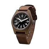 Marathon Armbanduhr WW194009-DT-NGM Allzweck-Quarzwerk, Swiss Made Military Field Army Watch (GPQ) mit MaraGlo und Saphirglas (34 mm, Desert Tan, keine Regierungsmarkierungen)