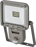 Brennenstuhl LED Strahler JARO 1000P / LED-Leuchte für außen mit Bewegungsmelder (LED-Außenstrahler zur Wandmontage, LED-Fluter 10W aus Aluminium, IP44)