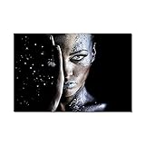 ZNYB Kunstdruck Leinwand Bunt Afrikanische Kunst Frau Portrait Poster Drucken Sexy Lady Graffiti Kunst Leinwand Gemälde Wandkunst Bilder Für Wohnk