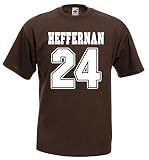 HEFFERNAN 24 King of Queens Doug Herren T-Shirt Fun Shirt Braun XXL