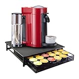 Anladia Kaffee Kapselhalter Kapselspender Nespresso Kaffee-Kapselhalter 36 Kapseln Schubladenbox zur Aufbewahrung von Kapselständer Organiser Schw