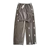Patientenhosen Frauen Jogginghose für Reha- Patienten Behinderung ältere Menschen Leicht zu tragen atmungsaktiv ermöglicht Verschiedene Pflegeoperationen (Color : Grey, Size : 3XL)