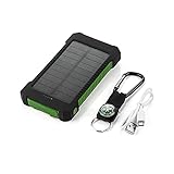 30000mAh Solar Power Bank Solar Panel Powerbank Wasserdicht USB Akku Aufladen LED Externes Ladeg