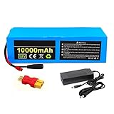 FJYDM Akku Für Elektrofahrräder 52V 10AH Elektrischer Fahrradroller Akku Lithium E-Bike Akkupack Mit Ladegerät Für 350W 500W 1000W F