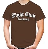 Fight Club Germany Männer und Herren T-Shirt | Muay Thai Boxing MMA Geschenk (XXL, Braun)