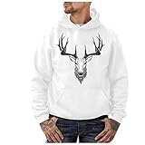 JIAYOUA Hoodie Herren Tier Drucken Kapuzenpullover Langarm Sportpullover Große Größen Trainingsshirt Basic Kapuzenpulli Männer Herbst Winter Casual Sweatshirt mit Kapuze Top Trainingsanzüg