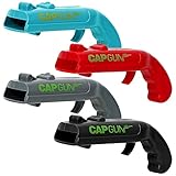 Meishake Cap Gun Flaschenöffner, 4 Stück Bierflaschenöffner Männer Lustig Schießt Bieröffner, Bottle Opener Launcher Schussweite über 5 Meters für Zuhause Bar Party Trinken Spiel und Geschenk