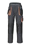 Terratrend Job Arbeitshose - Bundhose in Dunkel Grau,Schwarz,Orange, 50