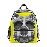 Lustiger Mini-Rucksack mit englischer Bulldogge, Lustige englische Bulldogge mit Halsband Grafik Art 7 (Mehrfarbig) - A01E18011