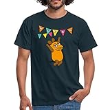 Spreadshirt Die Sendung Mit Der Maus 50 Jahre Jubiläum Hurra Männer T-Shirt, XL, Navy