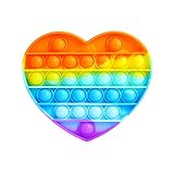 AURSTORE Anti Stress Popet - Spielzeug – Fidget Toy – Pop Bubble – Push it - sensorisches Spielzeug zum Drücken aus Silikon für Konzentration und Ruhe (Herz)