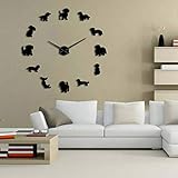 DIY 3D Wanduhren, DIY Wanduhr Mit Zeitfunktion Modern Design Acryl Wanduhren Wandtattoos Dekoration Uhren DIY Aufkleber Wanduhr, für Dekoration Geschenk Nach Hause, Restaurant, Büro und H