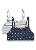 Sanetta Mädchen Bustier im Doppelpack blau Sport-BH, Nordic Blue, 140