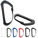 SHRED RACK ShredRack® Karbon Karabiner Kunststoff beschichtet - Karabinerhaken mit Klickverschluss - Schlüsselanhänger, Befestigung für Gürtel, klein und einhändig zu bedienen (schwarz 4er Set)