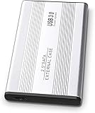 Tragbare externe Festplatte, 2 TB, ultradünn, USB 3.0, mit externem Speicher, kompatibel mit Mac, PC, Laptop (2 TB, Silber-1)