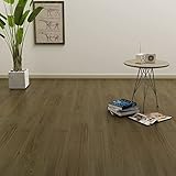 Gawany PVC Laminat Dielen Selbstklebend Vinyl Bodenbelag | Strapazierfähig und rutschfest | 4,46 m² Braun für Küche, Bad, Flur und W