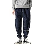 Herbst Harlan Hosen Herren Lange Hosen Weite Beinhosen Lose Casual Plus Size Fashion Leggings Harajuku Bermuda Herren Jeans Herren-Blau_5XL