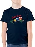 Geschwister Bruder und Schwester - großer Bruder Eulen - 140 (9/11 Jahre) - Dunkelblau - Tshirt Kinder Mein Bruder - F130K - Kinder Tshirts und T-Shirt für Jung