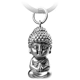 FABACH Buddha Schlüsselanhänger Karma - Buddha Anhänger aus Metall - Mini-Buddha Glücksbringer Auto - Buddhismus Schlüsselanhänger Chakra Yoga Geschenk Fig