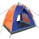 Pop Up Zelt, Outdoor Campingzelt 3-4 Personen automatik Wurfzelt, Winddichtes, Anti-UV-Kuppelzelt für Familien, für Trekking, Camping, wasserdicht WS 3.000mm, 210 x 190 x 140 cm(Color:C,Size:210x190