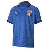 PUMA FIGC Home Replica Trikot für Kinder, Jungen, 756446, Team Power Blue/Peacoat, 152