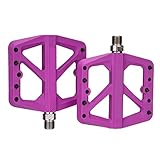 NaiCasy Bike-Pedale, Nylon-Radpedale, rutschfeste leichte wasserdichte Fahrrad-Flat-Pedale für StraÃŸe BMX MTB 1Pair-L