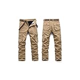 Liangsujianmck Jeans Für Männer, Frachthosen,Herrenhose Frühling und Herbst Männer Thin Cargo Hosen Arbeitshose Outdoor Militärische Hosen Multi-Taschen Baumwollhose Baumw