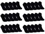 10 | 20 | 30 Paar Sneaker Socken Herren Damen Schwarz Weiß Grau Baumwolle 16900 (30x Schwarz 47-50)