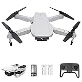 3T6B Drohne mit Kamera 4k HD RC Quadcopter, Faltbar Drone Optischer Flusspositionierung mit Zwei Kameras, Headless Modus, Pfadflug, Gestenfoto, Faltbarer WiFi FPV, für Anfänger, Weiß