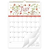 WandKalender 2021-2022 - Monatlicher Wandkalender mit dickem Papier, 43,8 x 30,8 cm, Juli 2021 - Dezember 2022, große Blöcke mit julianischen Daten, Zwillingsdrahtbindung, Häng