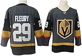 Fleury Eishockey Trikotanzug # 29 Vegas Golden Knights Herren Jersey Sweatshirt NHL Atmungsaktiv Langarm Marc-Andre T-shirt-XL,