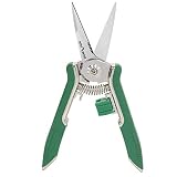 FLORA GUARD 16,5 cm Micro-Tip Gartenschere Beschneiden Snip Trimmen Schere mit Edelstahl (Grün)