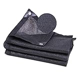 ZXCVBAS Schattentuch,Schattierungsnetz,Schattiernetz 80% Schwarzes Sonnennetz Sonnengitter Schatten Sonnenschutz Schatten UV-Beständiges Netz Für Gartenblumenpflanze Für Gewächshaus,3x5m(10 * 16ft)