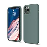 elago Liquid Silicone Case Kompatibel mit iPhone 11 Pro Hülle (5,8'), Silikon Handyhülle, Rundumschutz : 3-Layer Schutzhülle (Nachtgrün)