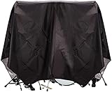 Schlagzeug-Set Staubschutzhülle, PVC-Beschichtung Schlagzeughülle, Schlagzeugzubehör, E-Drum-Set Schutzhülle mit eingenähten gewichteten Ecken, für wasserdicht, Strahlenschutz-黑色||203*274