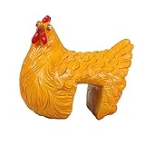 Clip-Leiter Henne Pastoral Huhn - Harzornamente Garten - Schöne Hühnerstatue Dekoration - Heimtextilien für Zäune / Holzpfähle / und Hühnerhandwerk auf Holzleitern (C, 1PC)