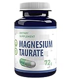 Magnesium Taurate 2000mg pro Portion 120 Vegane Kapseln, LABORGEPRÜFT von AGROLAB DEUTSCHLAND, Gehirnnahrung, Nicht GVO & G