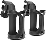 2 Stück Getränkehalter für Kinderwagen Buggy,Nuckelflaschen kaffeehalter,Fahrrad Flaschenhalter,360 Grad Rotation Getränk Wasser Becherhalter für Fahrräder, Mountainbikes, Kinderwagen und R