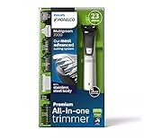 Philips Norelco MG7750/49 Multigroom Series 7000, 23 Teile, Trimmer für Gesicht, Haare und Körper, Barttrimmer, Körpertrimmer, Haarschneider mit verstärktem Schutz, Wasserfest, Edelstahl-Desig